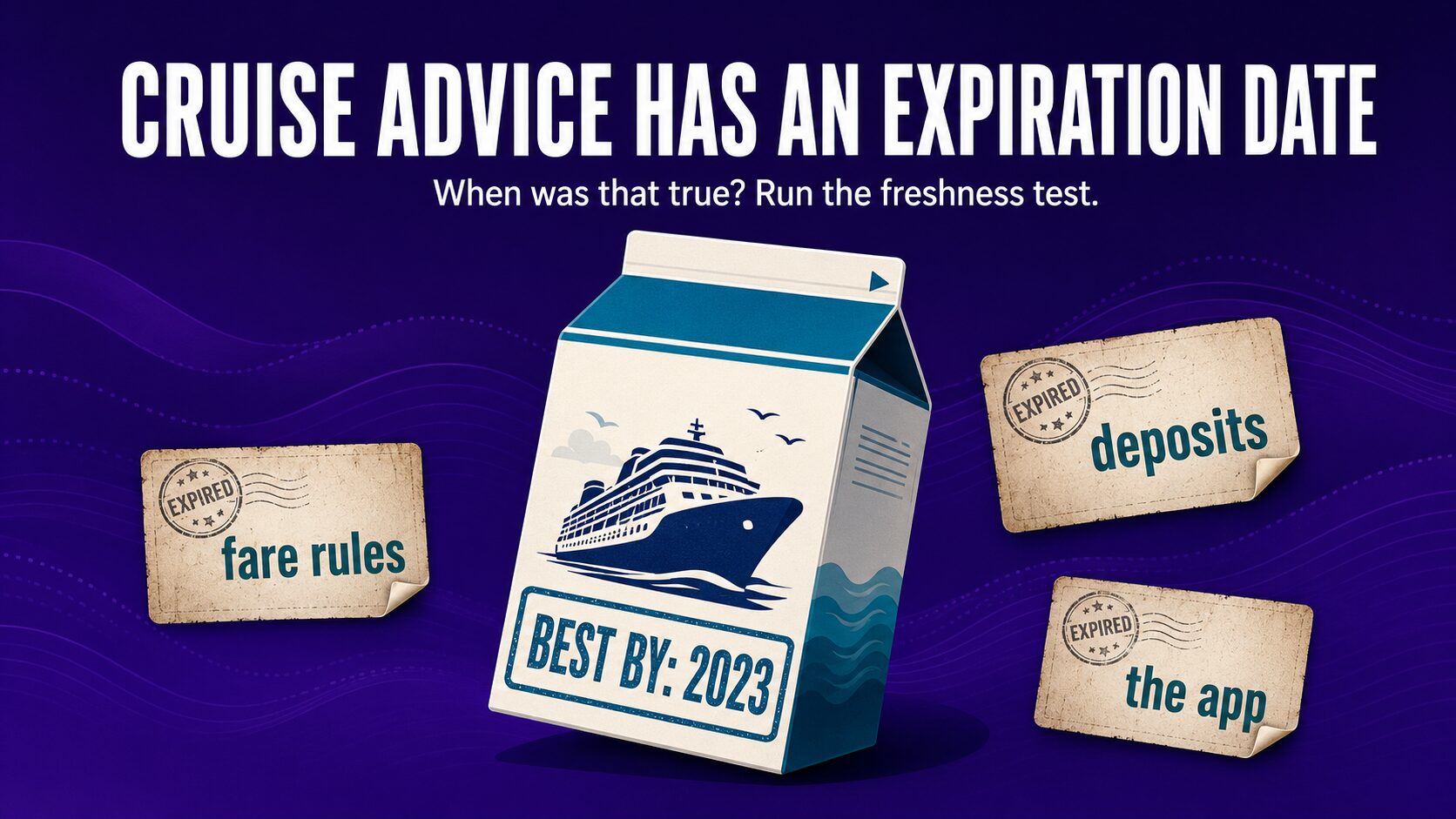 Check whether saved cruise advice has expired