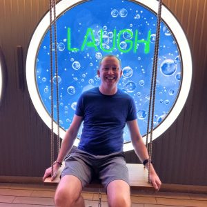Cameron DeJong onboard Virgin Voyages