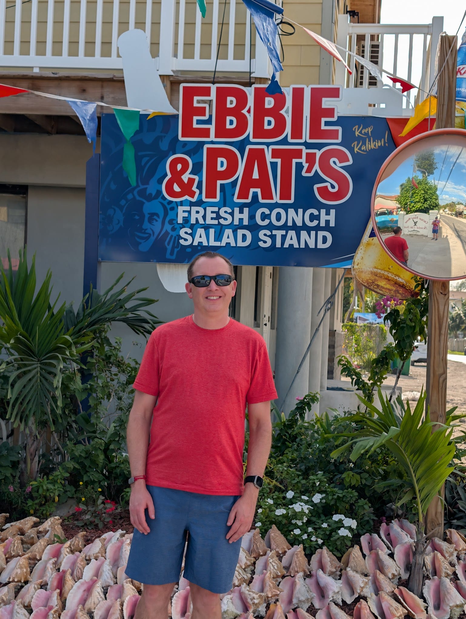 Cameron and Jonathan at Pat and Ebbie's in Bimini